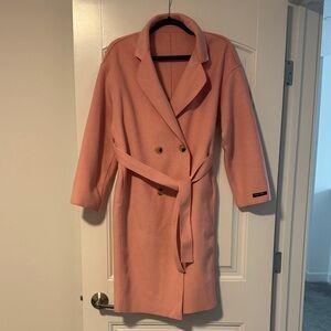 Chic Women's Pink Trench Coat
